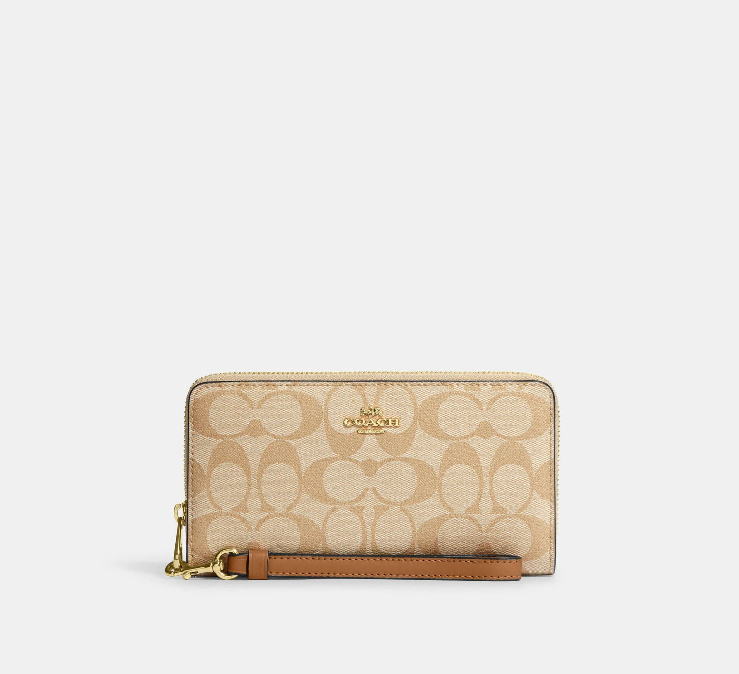 Long Zip Around Wallet In Signature Canvas