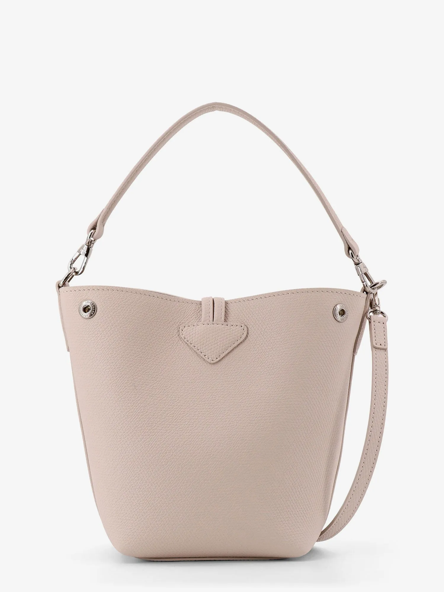 Longchamp Paris Le Roseau Leather Bag With Lateral Snap Buttons