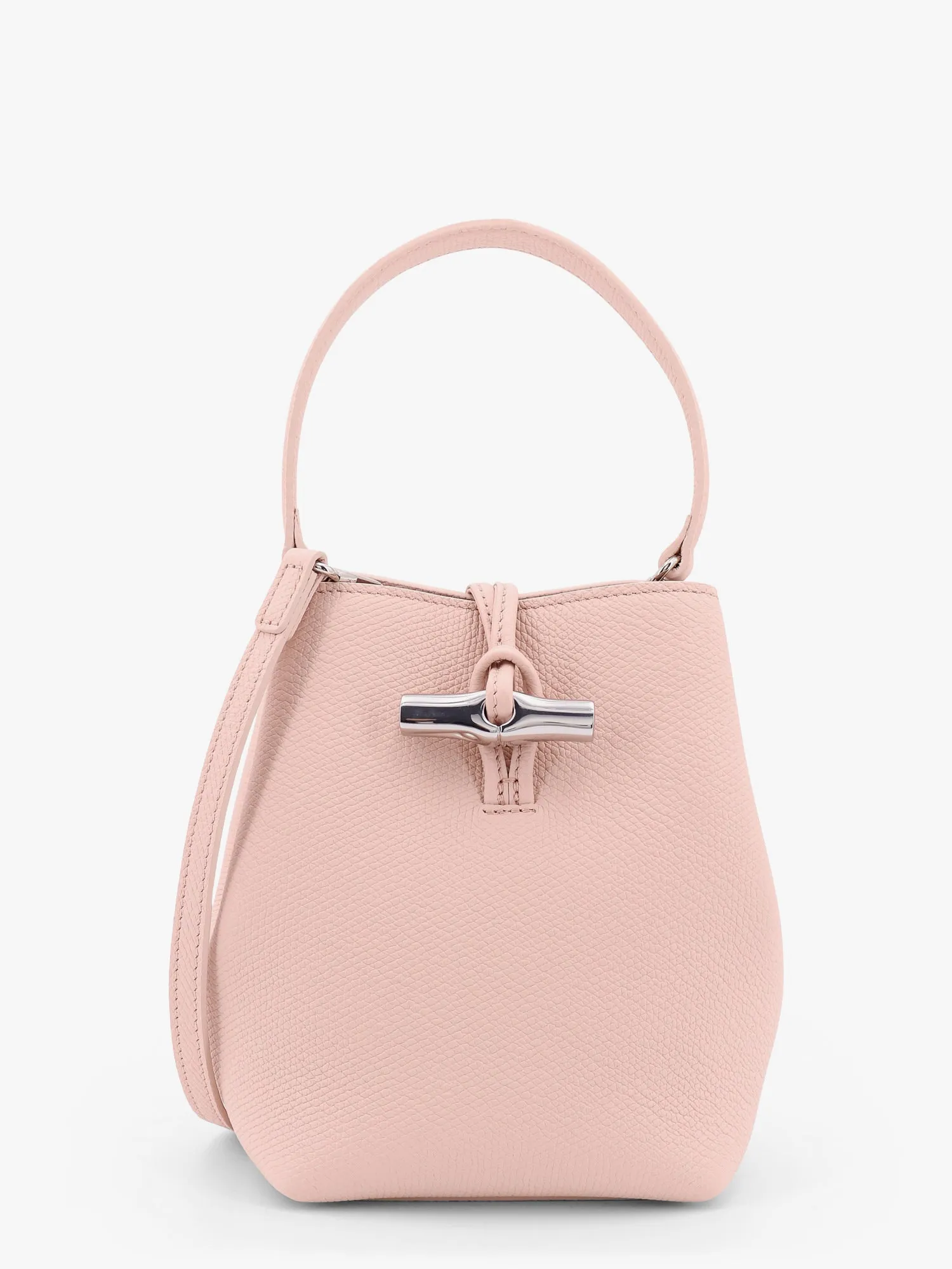 Longchamp Paris Le Roseau Leather Bag With Lateral Snap Buttons