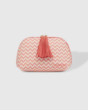 LOUENHIDE Baby Audrey Makeup Bag - Chevron Peach