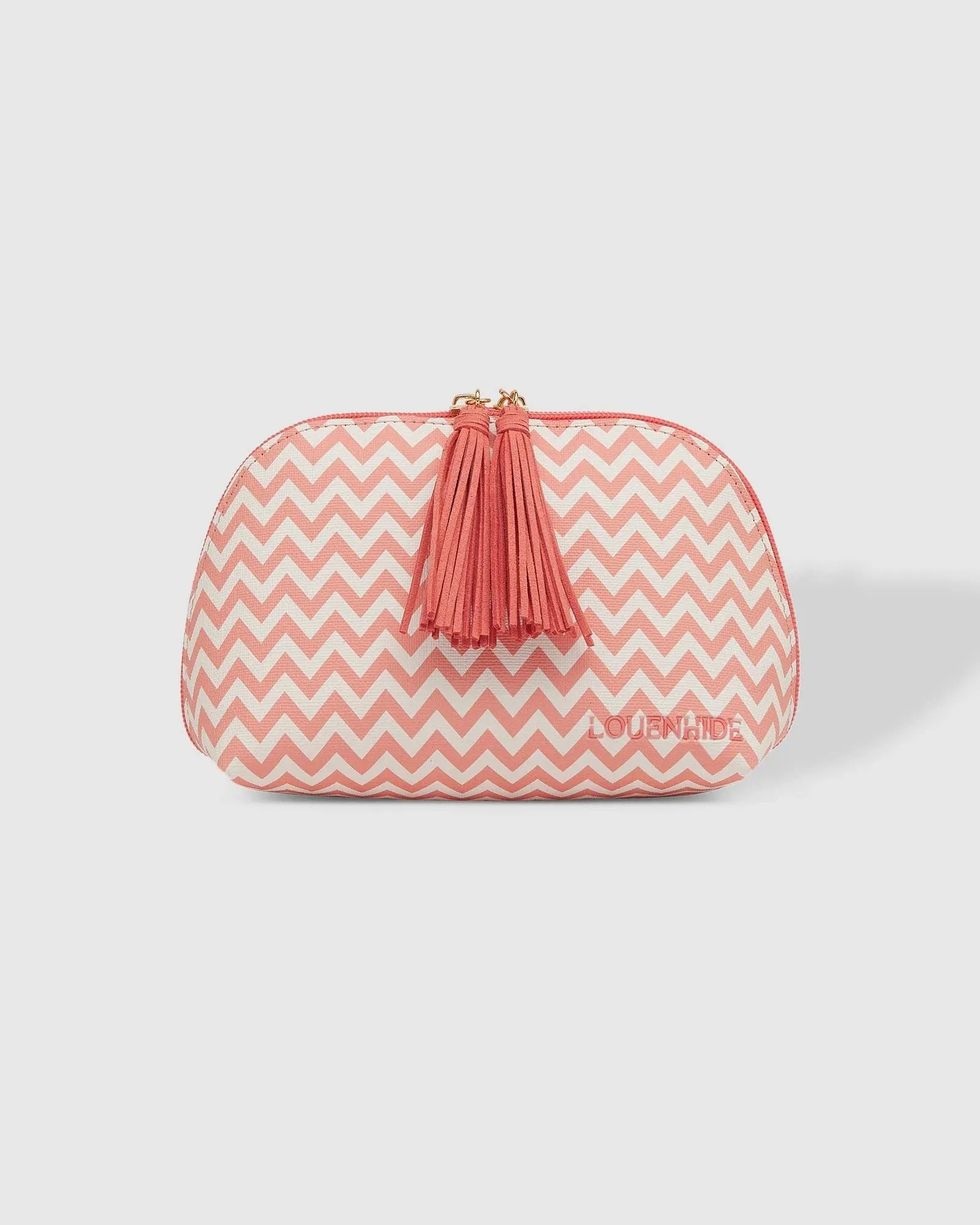 LOUENHIDE Baby Audrey Makeup Bag - Chevron Peach