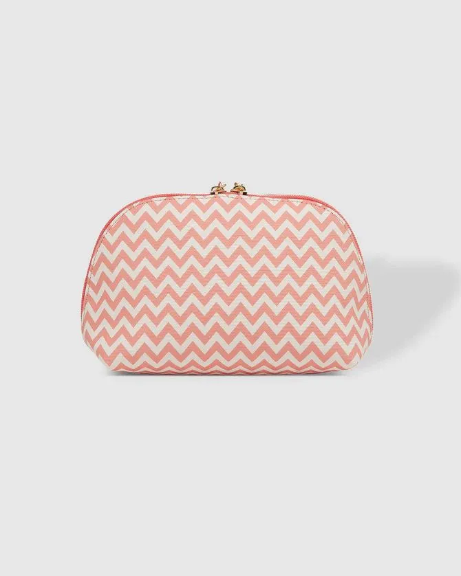 LOUENHIDE Baby Audrey Makeup Bag - Chevron Peach