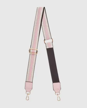 LOUENHIDE Gilly Guitar Strap - Stripe Pink/Black
