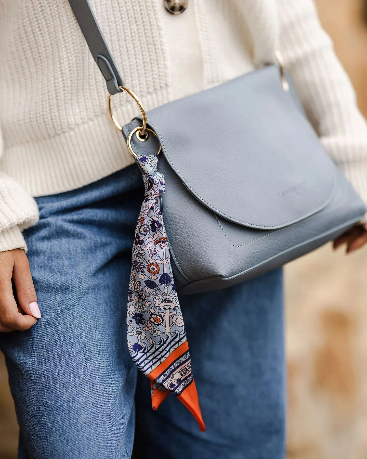 LOUENHIDE Kiki Bag Scarf - Orange