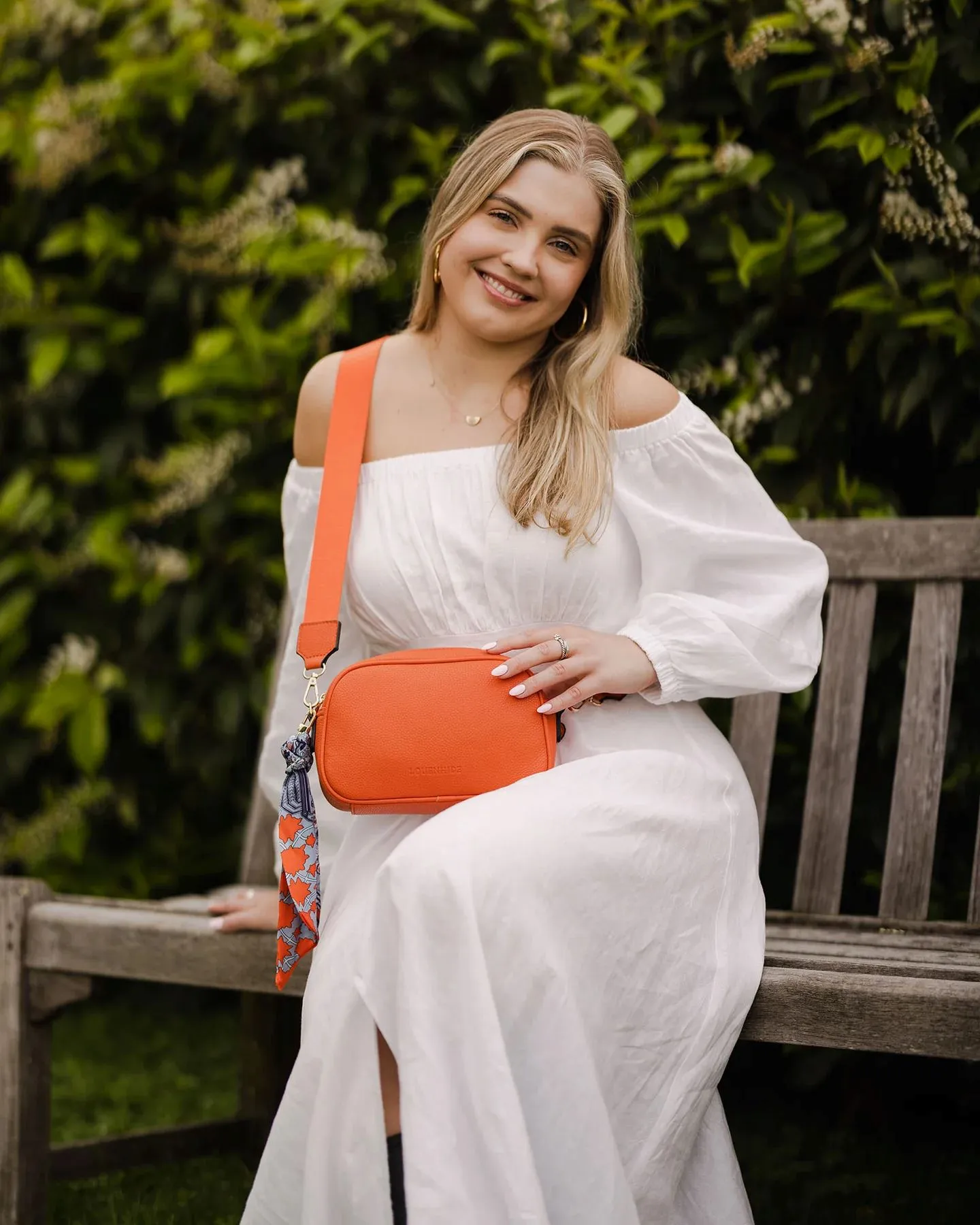 LOUENHIDE Kiki Bag Scarf - Orange