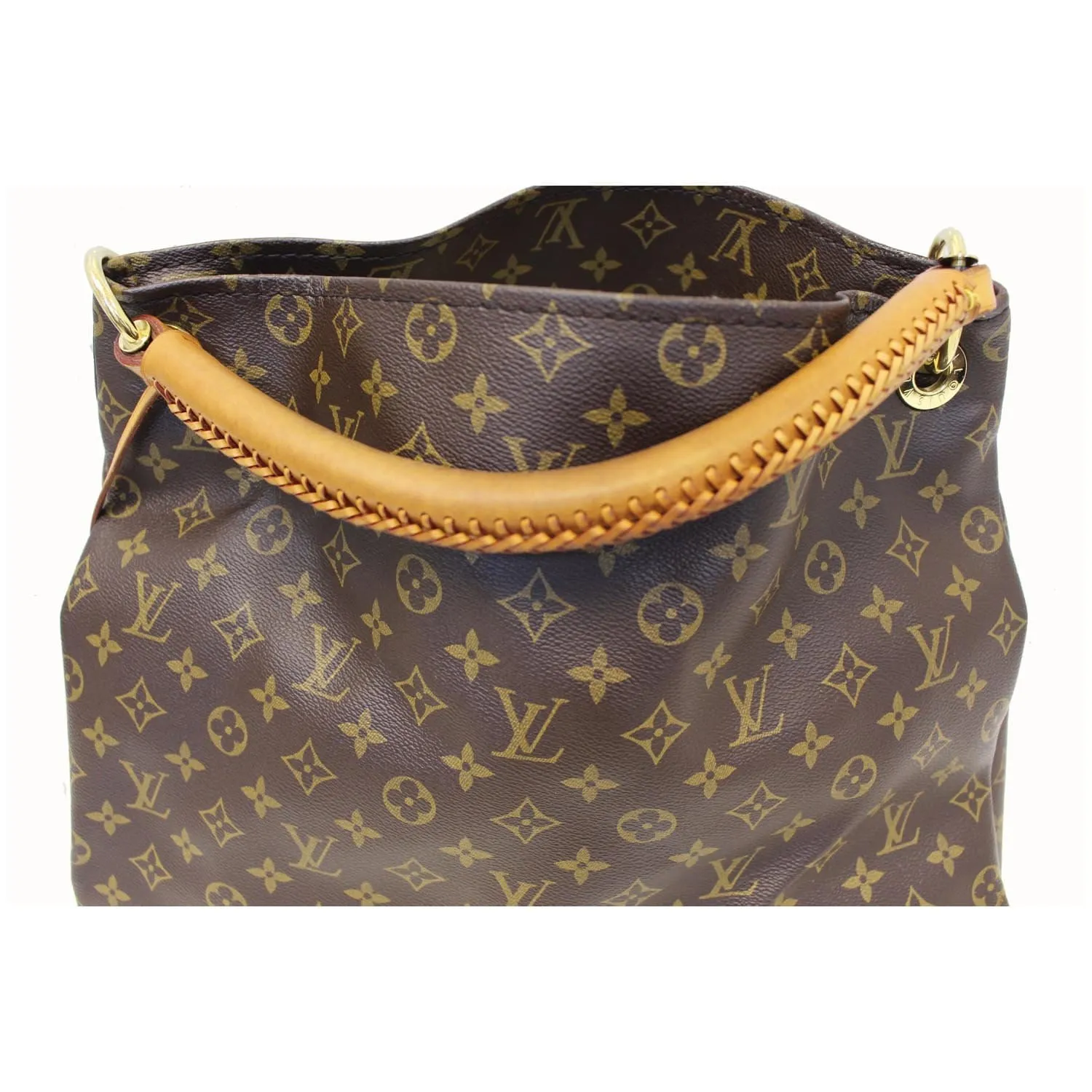 LOUIS VUITTON Artsy MM Monogram Canvas Shoulder Bag Brown