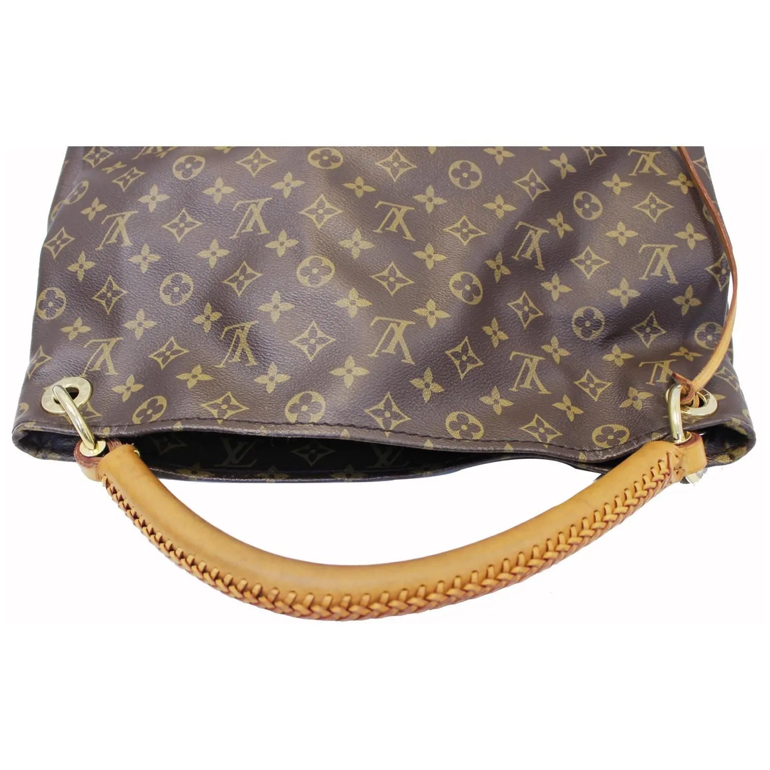 LOUIS VUITTON Artsy MM Monogram Canvas Shoulder Bag Brown