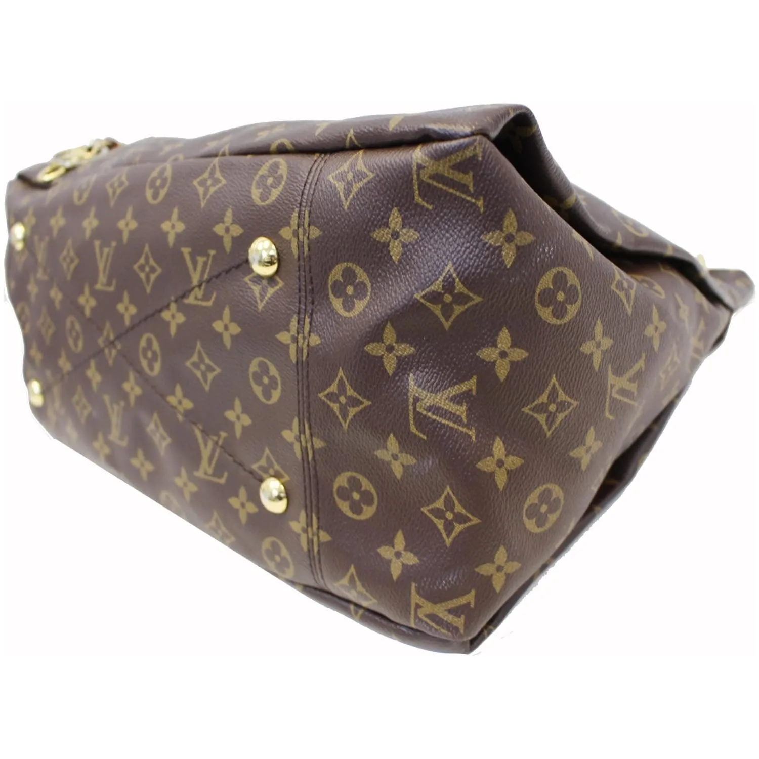 LOUIS VUITTON Artsy MM Monogram Canvas Shoulder Bag Brown