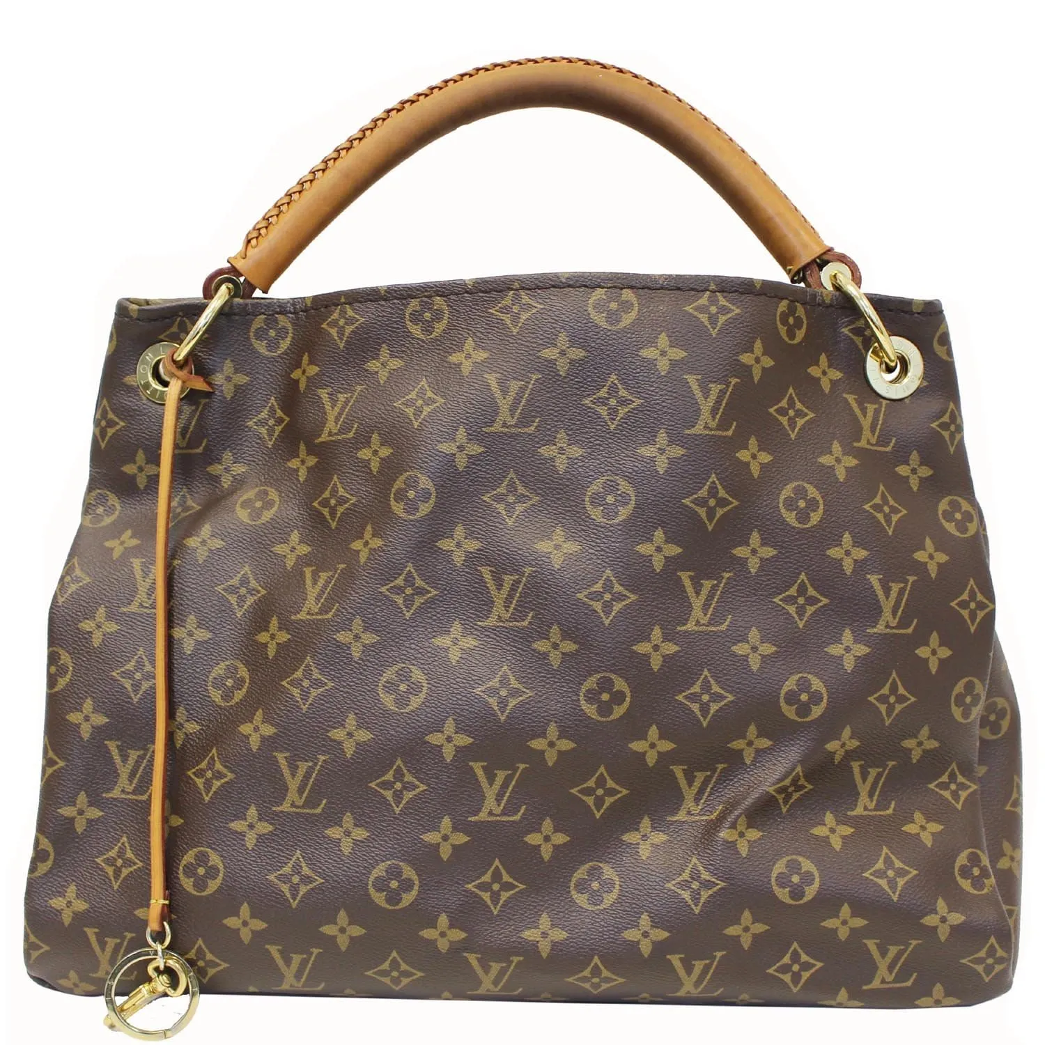 LOUIS VUITTON Artsy MM Monogram Canvas Shoulder Bag Brown