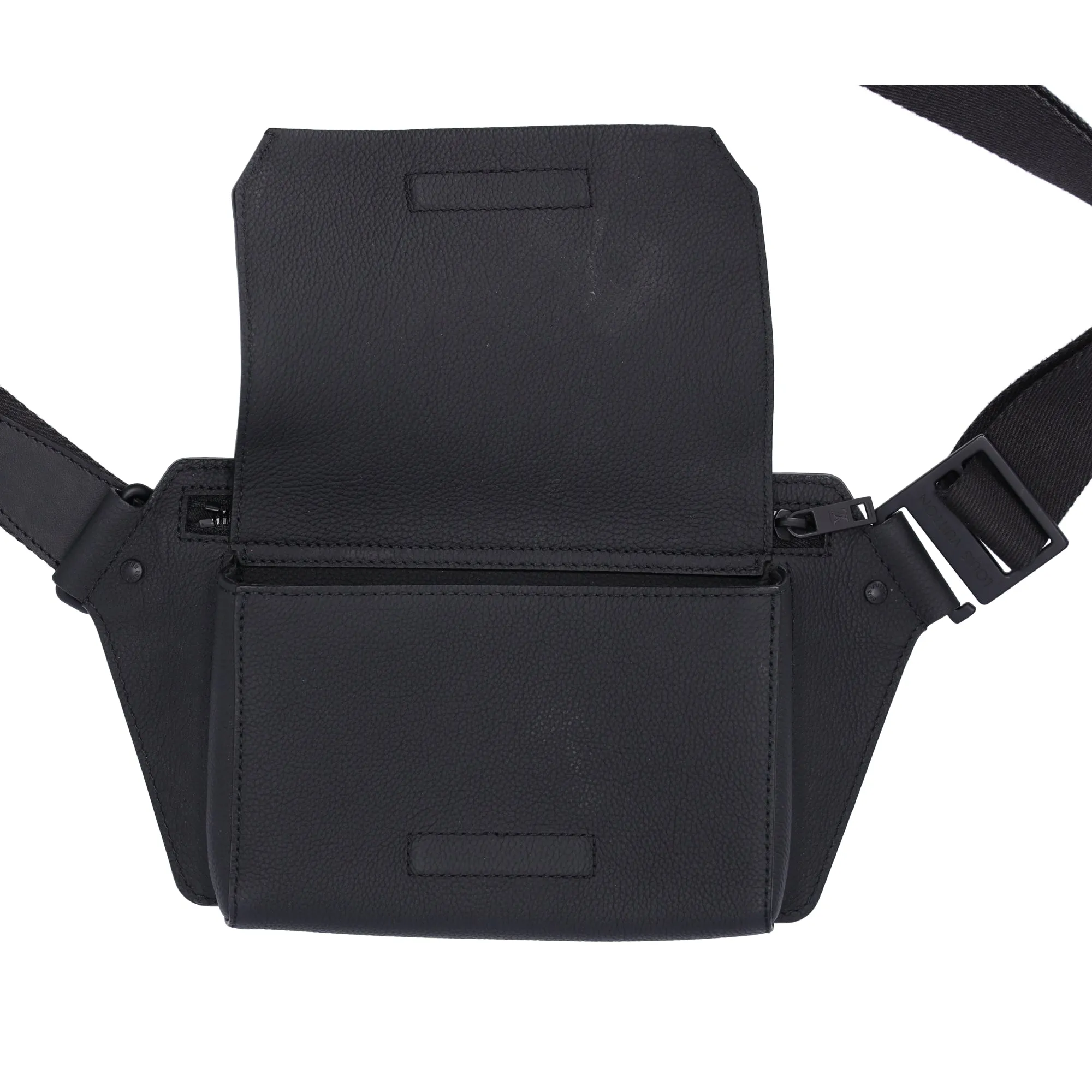 Louis Vuitton Bum Bag LV Aerogram M57081 Black Noir Grain Leather