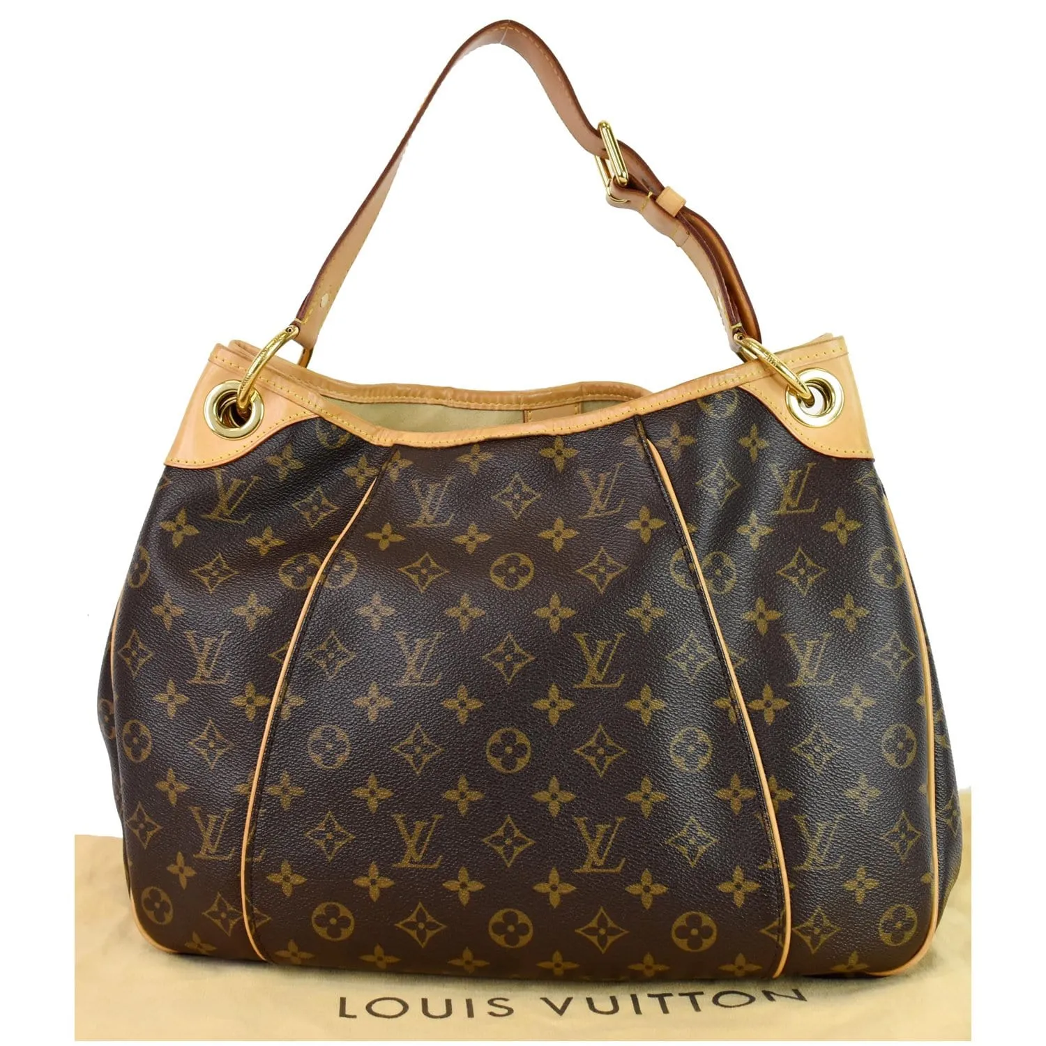 LOUIS VUITTON Galliera PM Monogram Canvas Shoulder Bag Brown