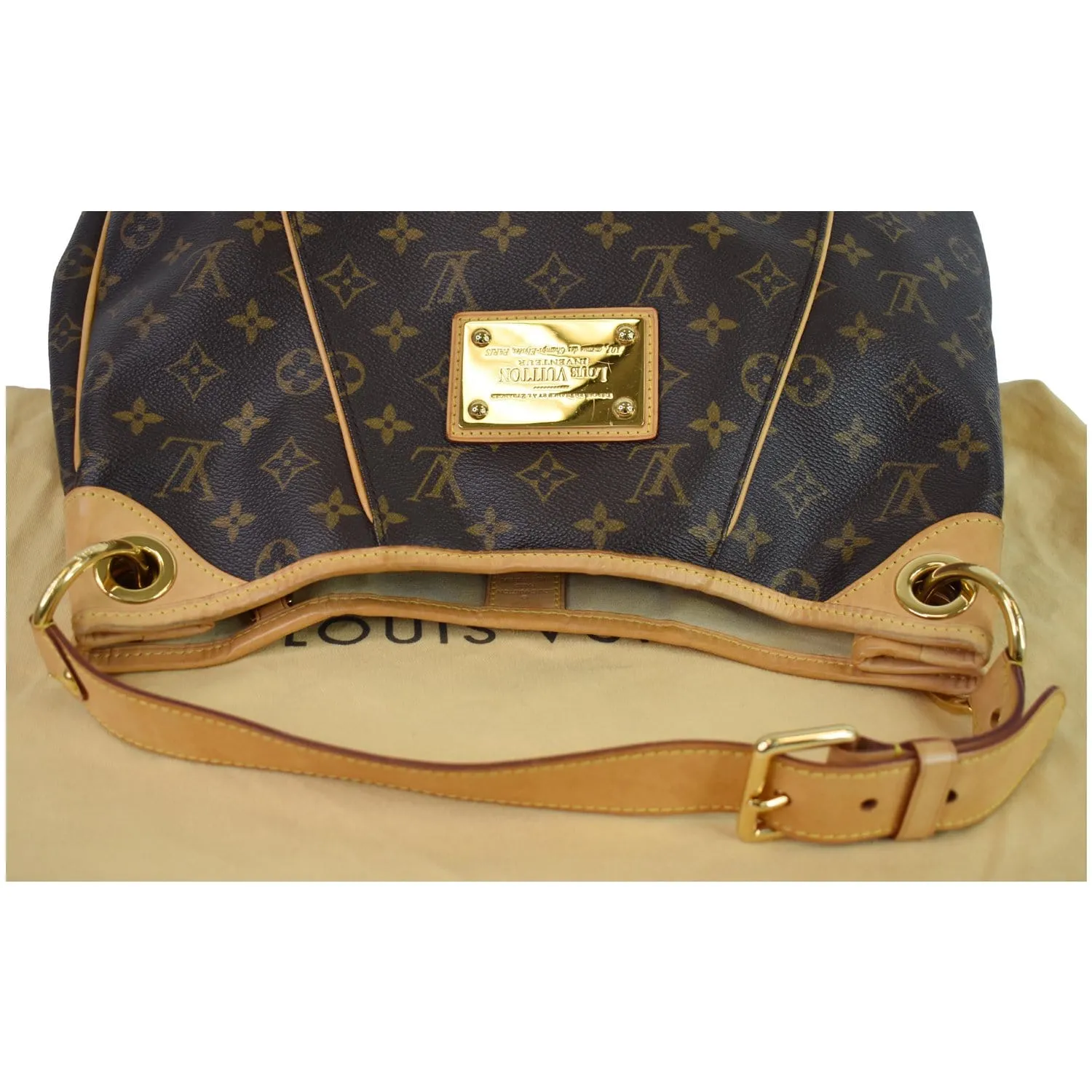 LOUIS VUITTON Galliera PM Monogram Canvas Shoulder Bag Brown