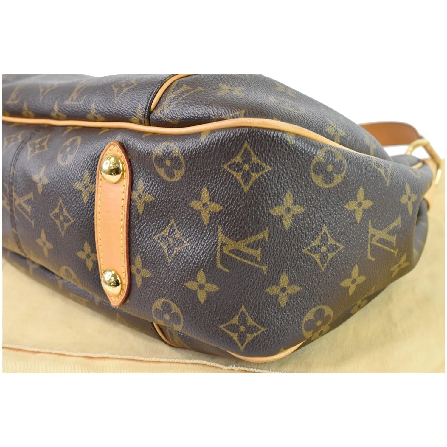 LOUIS VUITTON Galliera PM Monogram Canvas Shoulder Bag Brown