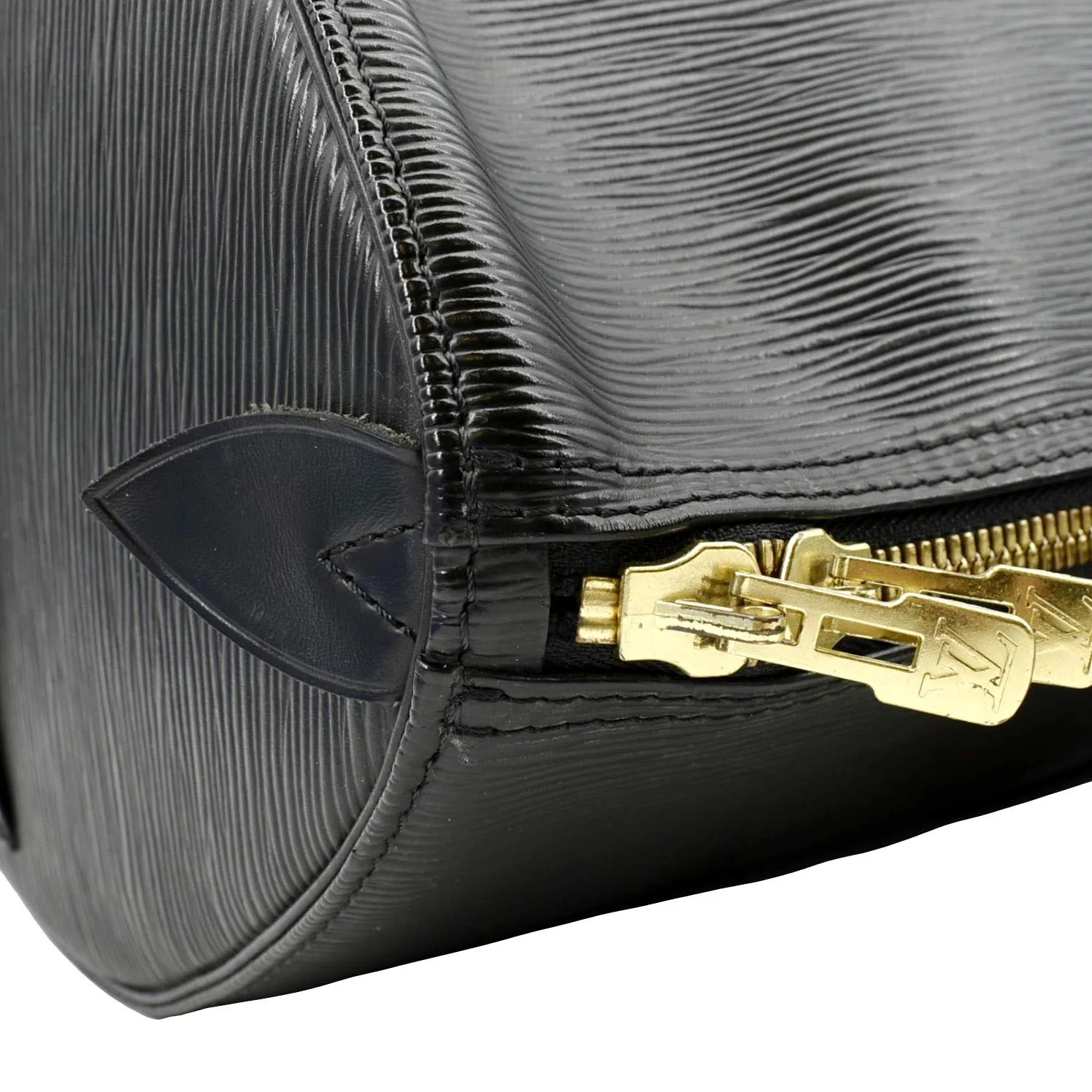 LOUIS VUITTON Keepall 45 Epi Leather Travel Bag Black