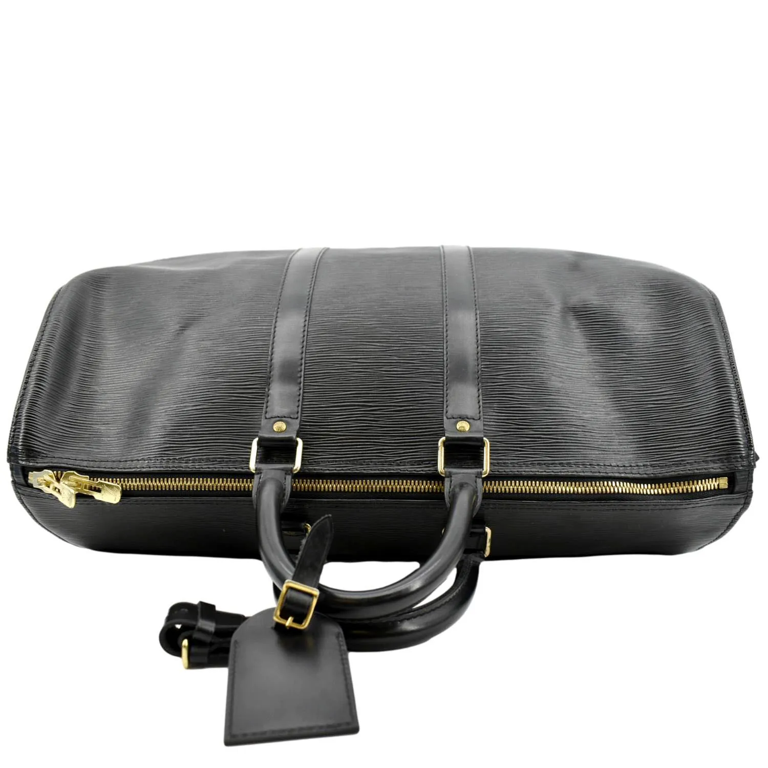 LOUIS VUITTON Keepall 45 Epi Leather Travel Bag Black