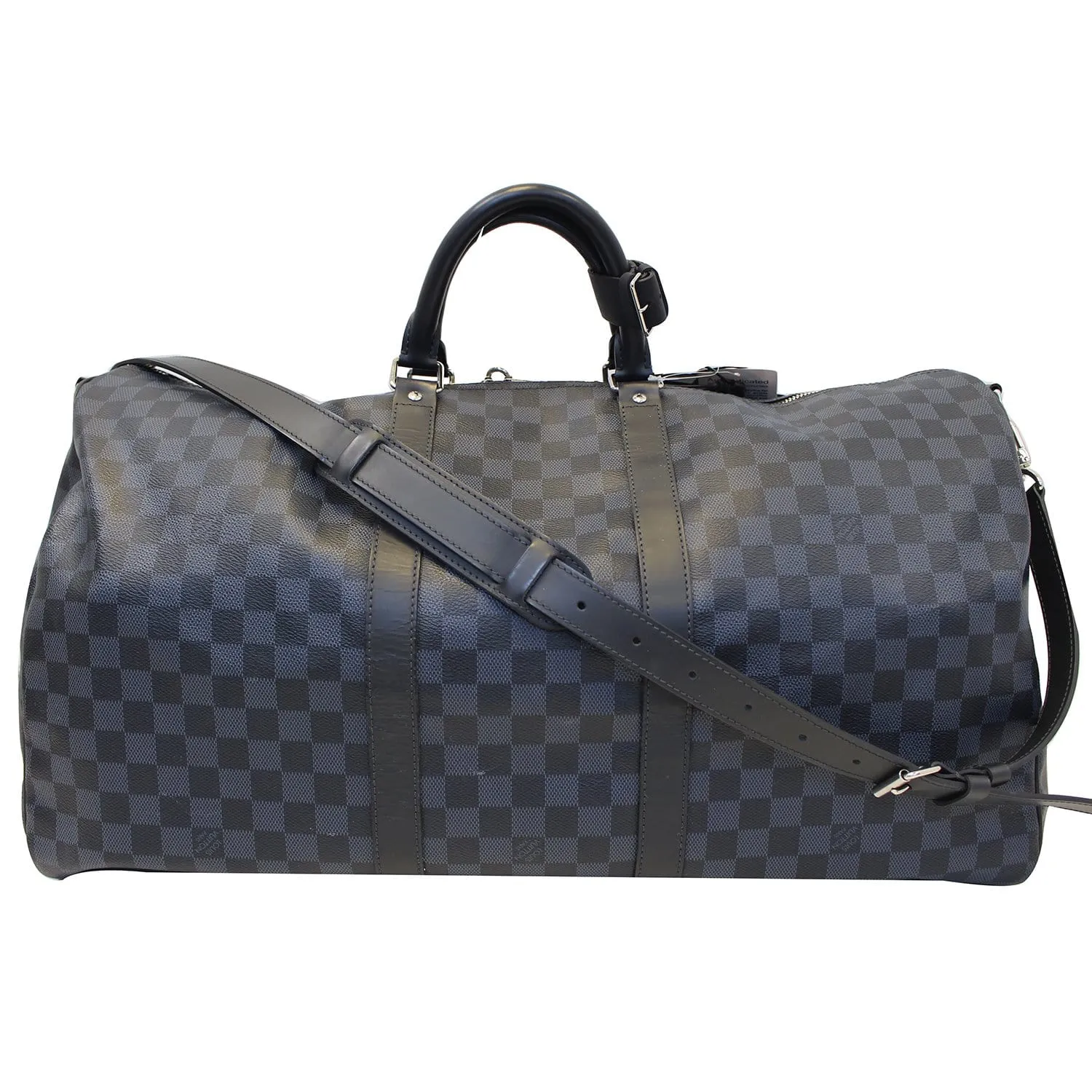 LOUIS VUITTON Keepall 55  Damier Cobalt Canvas Bandouliere Travel Bag