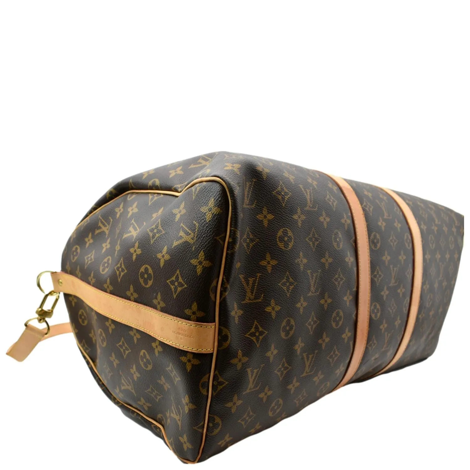 LOUIS VUITTON Keepall 55 Monogram Canvas Travel Bag Brown