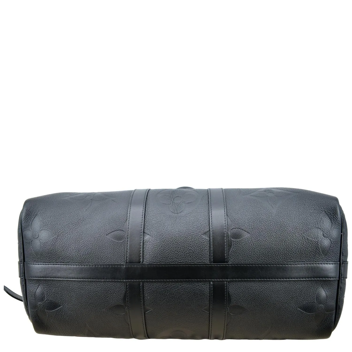 LOUIS VUITTON Keepall Bandouliere 45 Monogram Empreinte Giant Travel Bag Black