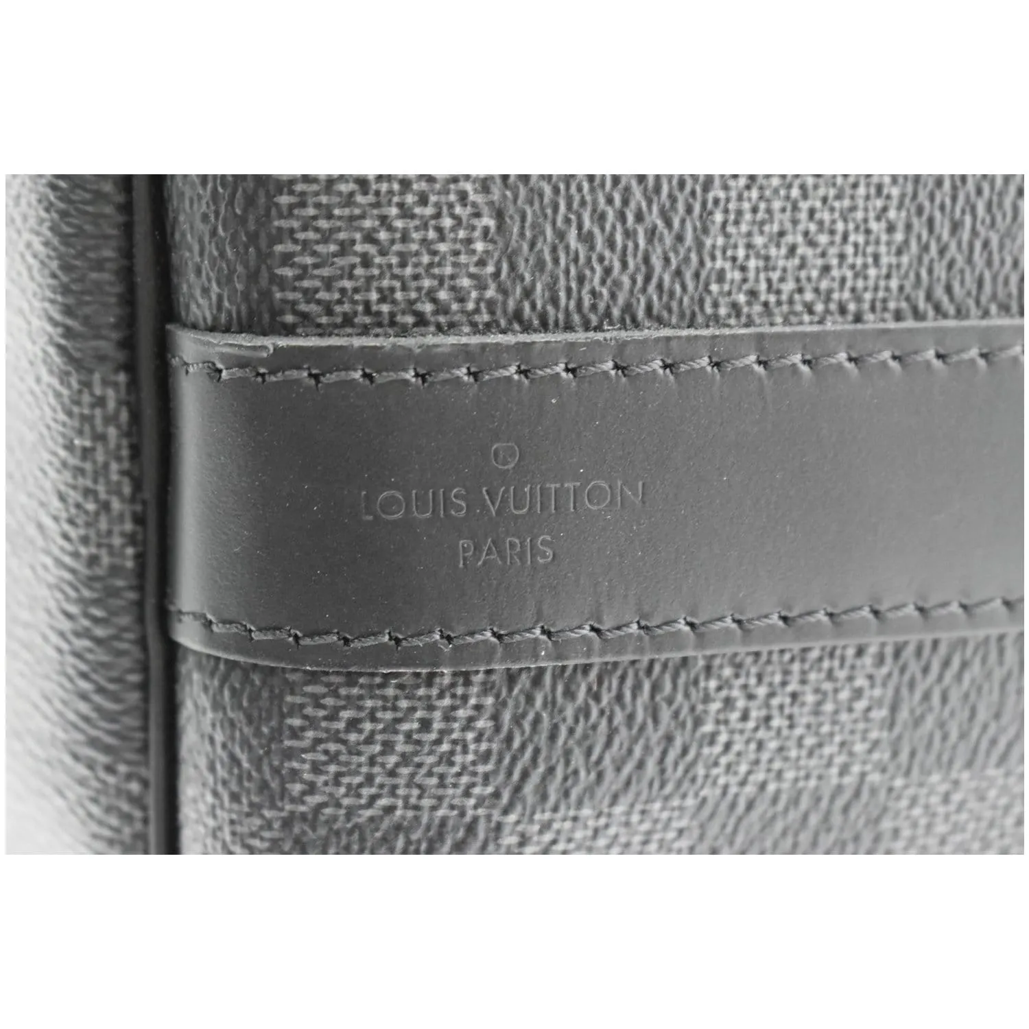 LOUIS VUITTON Keepall Bandouliere 55 Damier Graphite Travel Bag Black