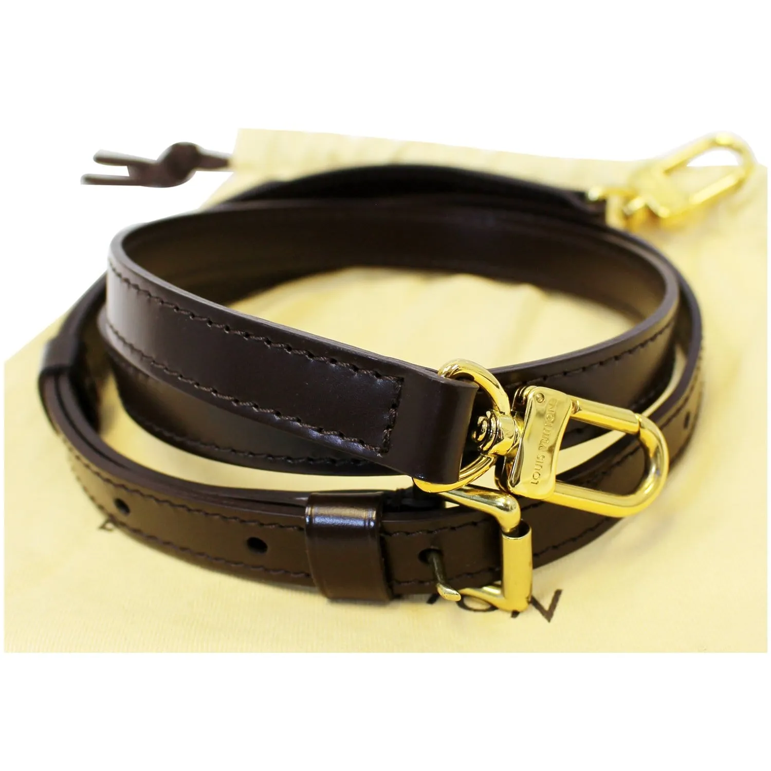 Louis Vuitton Leather Brown Shoulder Strap