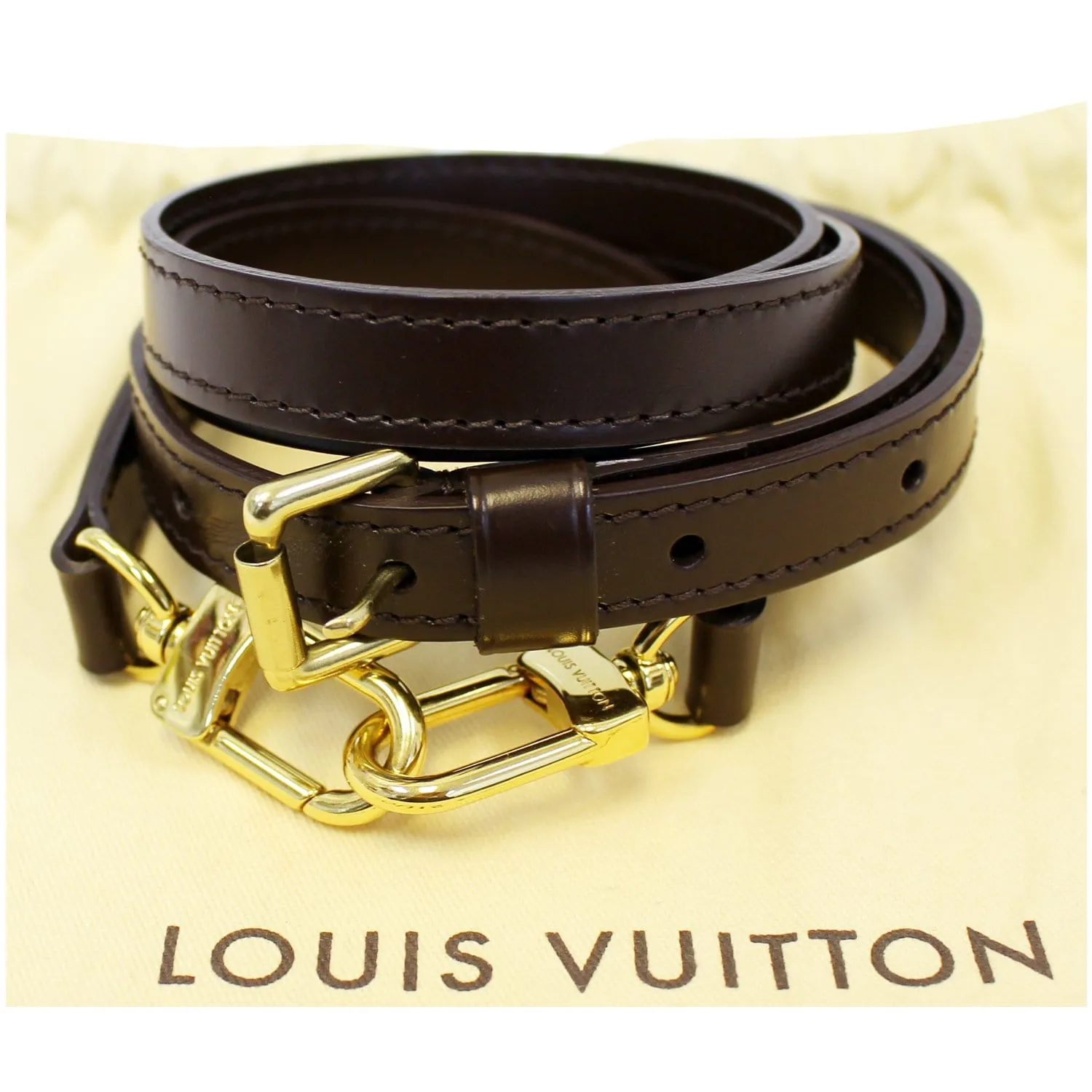 Louis Vuitton Leather Brown Shoulder Strap