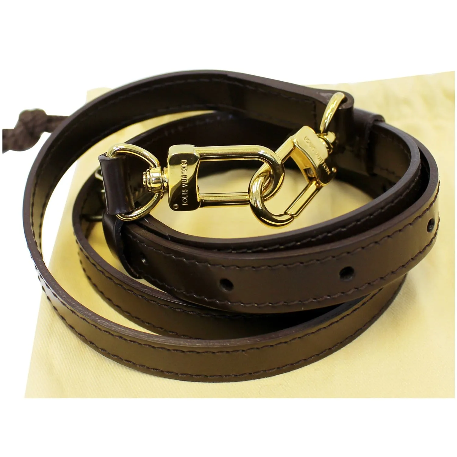 Louis Vuitton Leather Brown Shoulder Strap