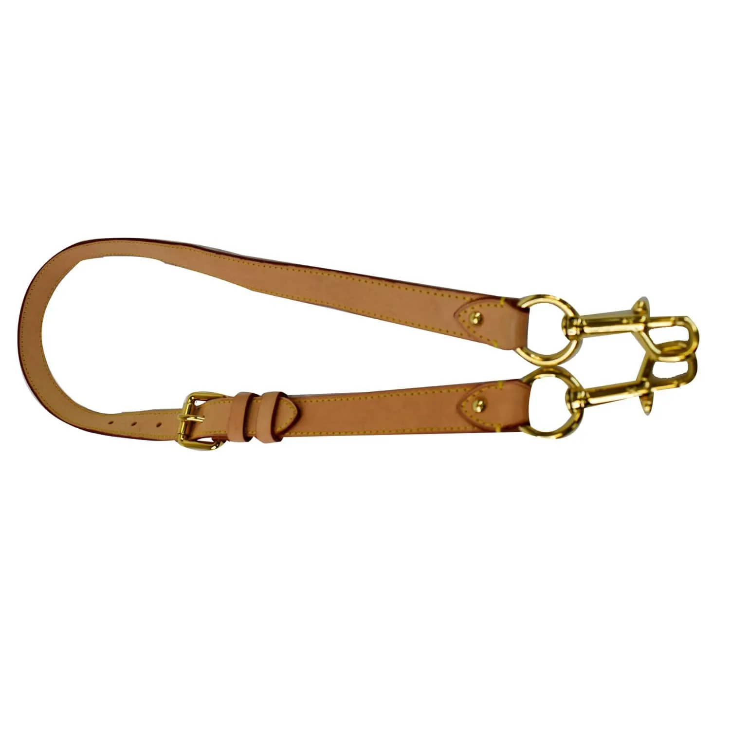 LOUIS VUITTON Leather Shoulder Strap Beige