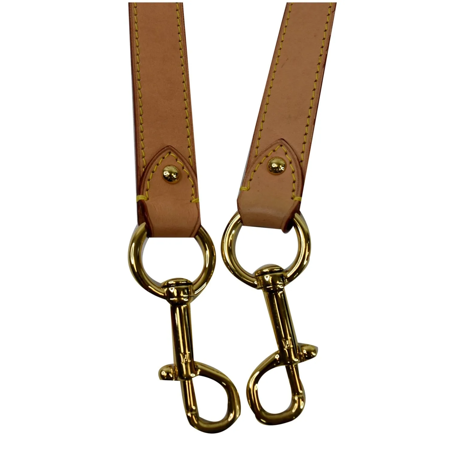LOUIS VUITTON Leather Shoulder Strap Beige