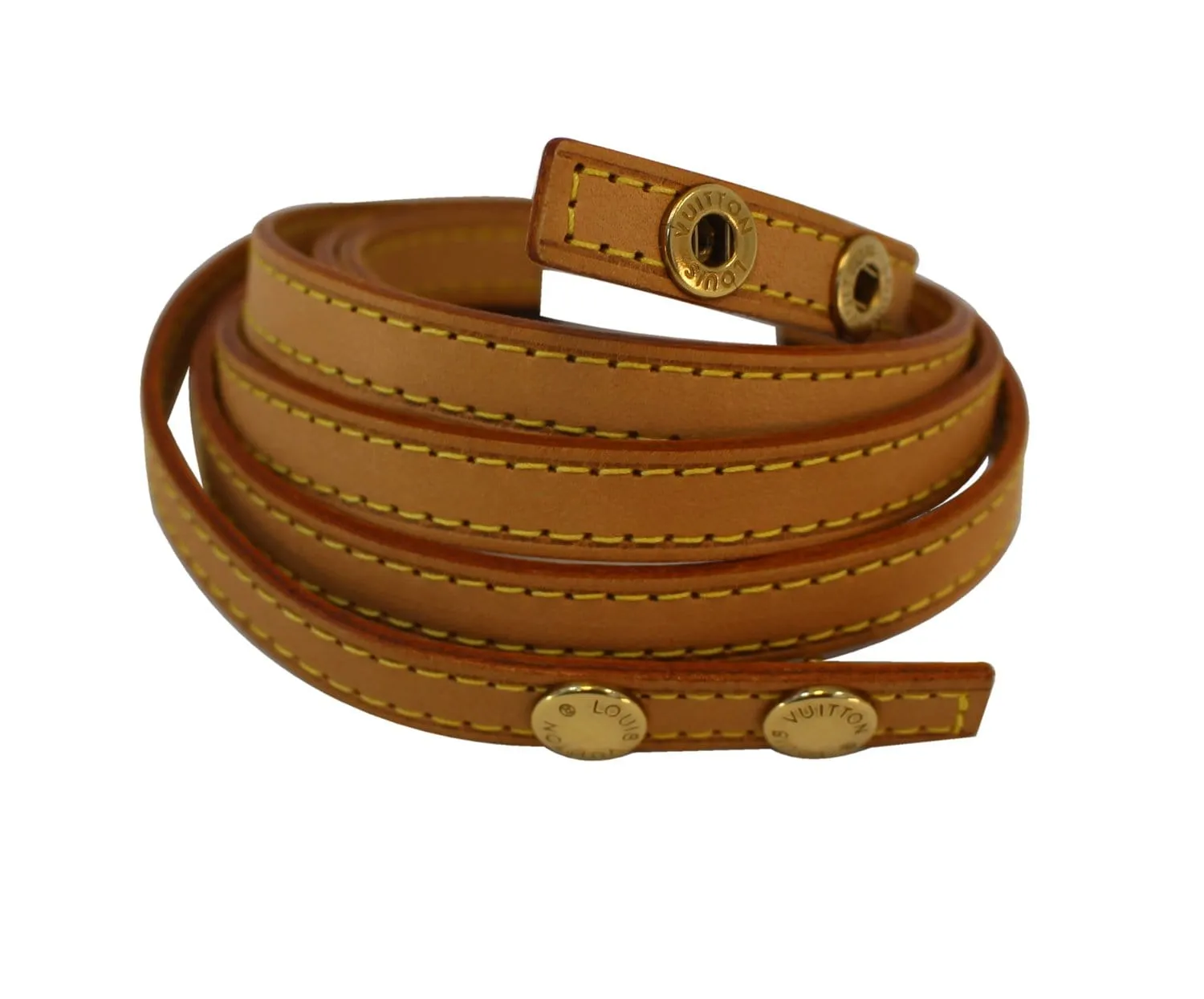 LOUIS VUITTON Leather Shoulder Strap Beige