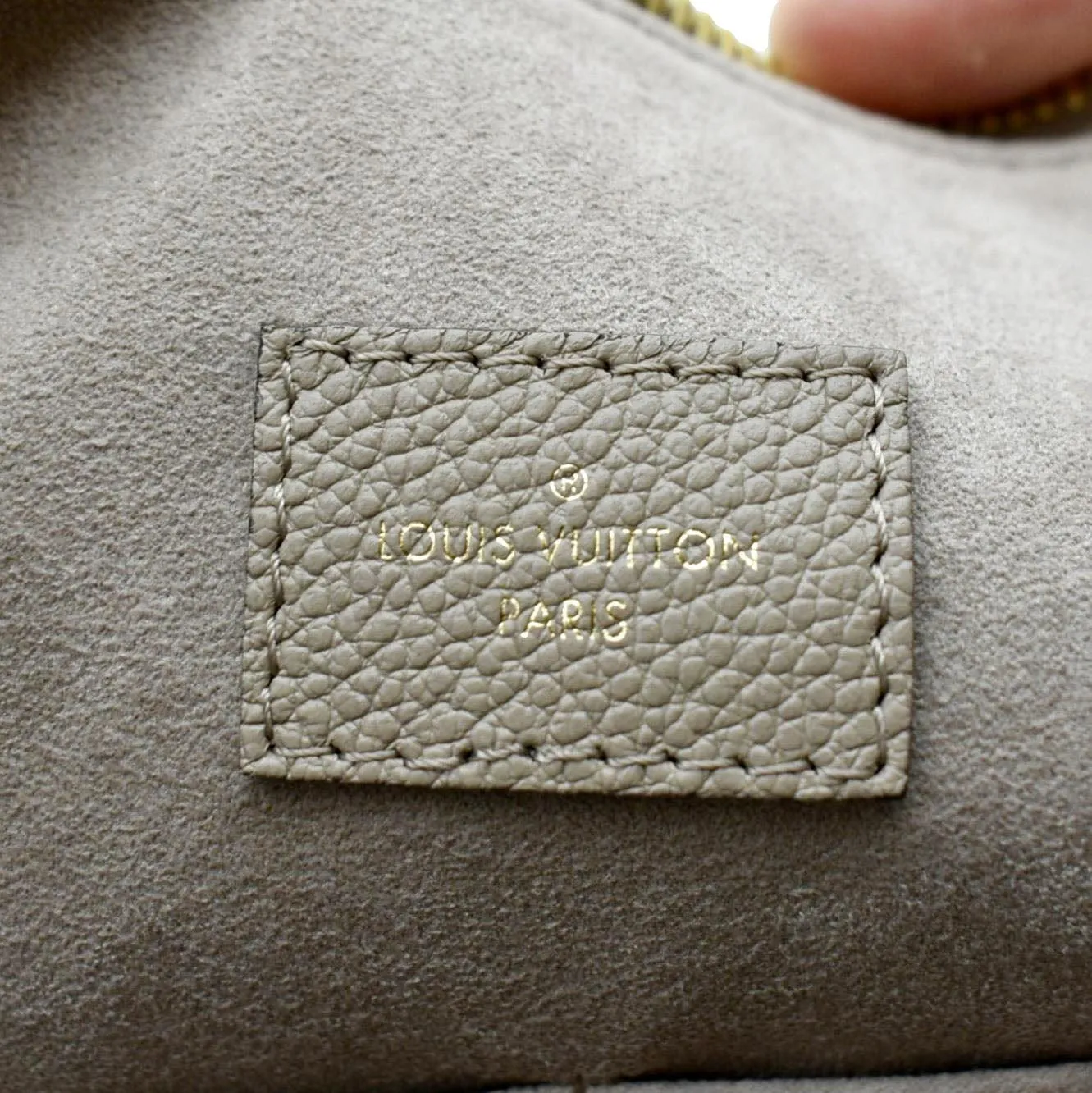 LOUIS VUITTON Maida Monogram Empreinte Leather Hobo Shoulder Bag Dune