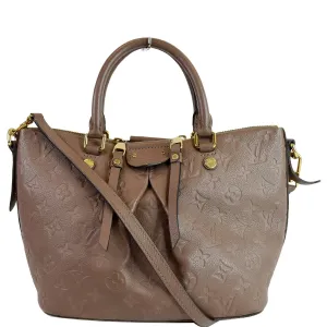 LOUIS VUITTON Mazarine PM Monogram Empreinte Shoulder Bag Taupe