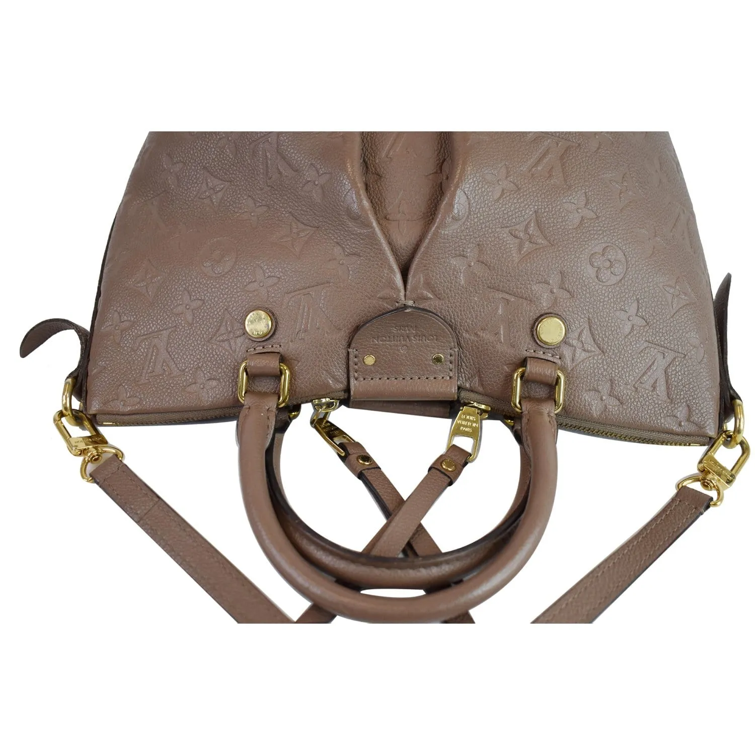 LOUIS VUITTON Mazarine PM Monogram Empreinte Shoulder Bag Taupe