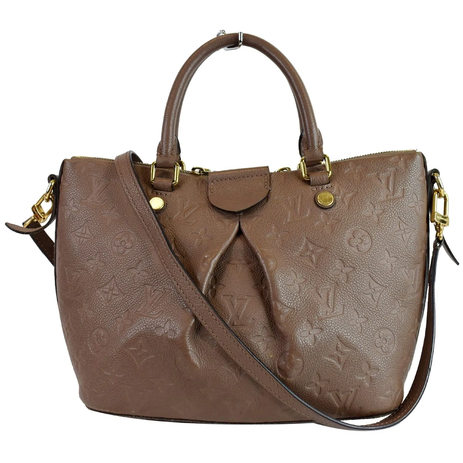 LOUIS VUITTON Mazarine PM Monogram Empreinte Shoulder Bag Taupe