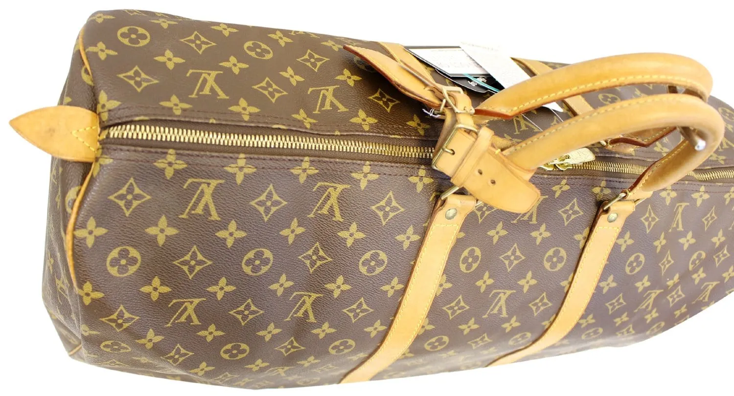 LOUIS VUITTON Monogram Canvas Brown Keepall 60 Travel Bag - Sale