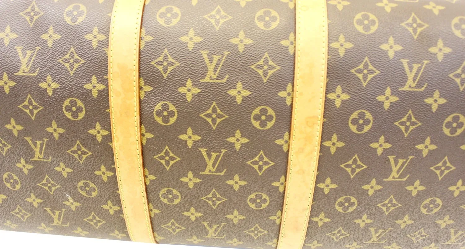 LOUIS VUITTON Monogram Canvas Brown Keepall 60 Travel Bag - Sale