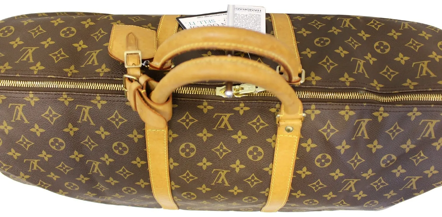 LOUIS VUITTON Monogram Canvas Brown Keepall 60 Travel Bag - Sale