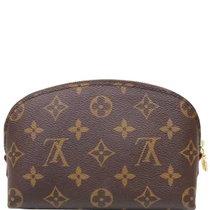 LOUIS VUITTON Monogram Canvas Cosmetic Pouch Brown