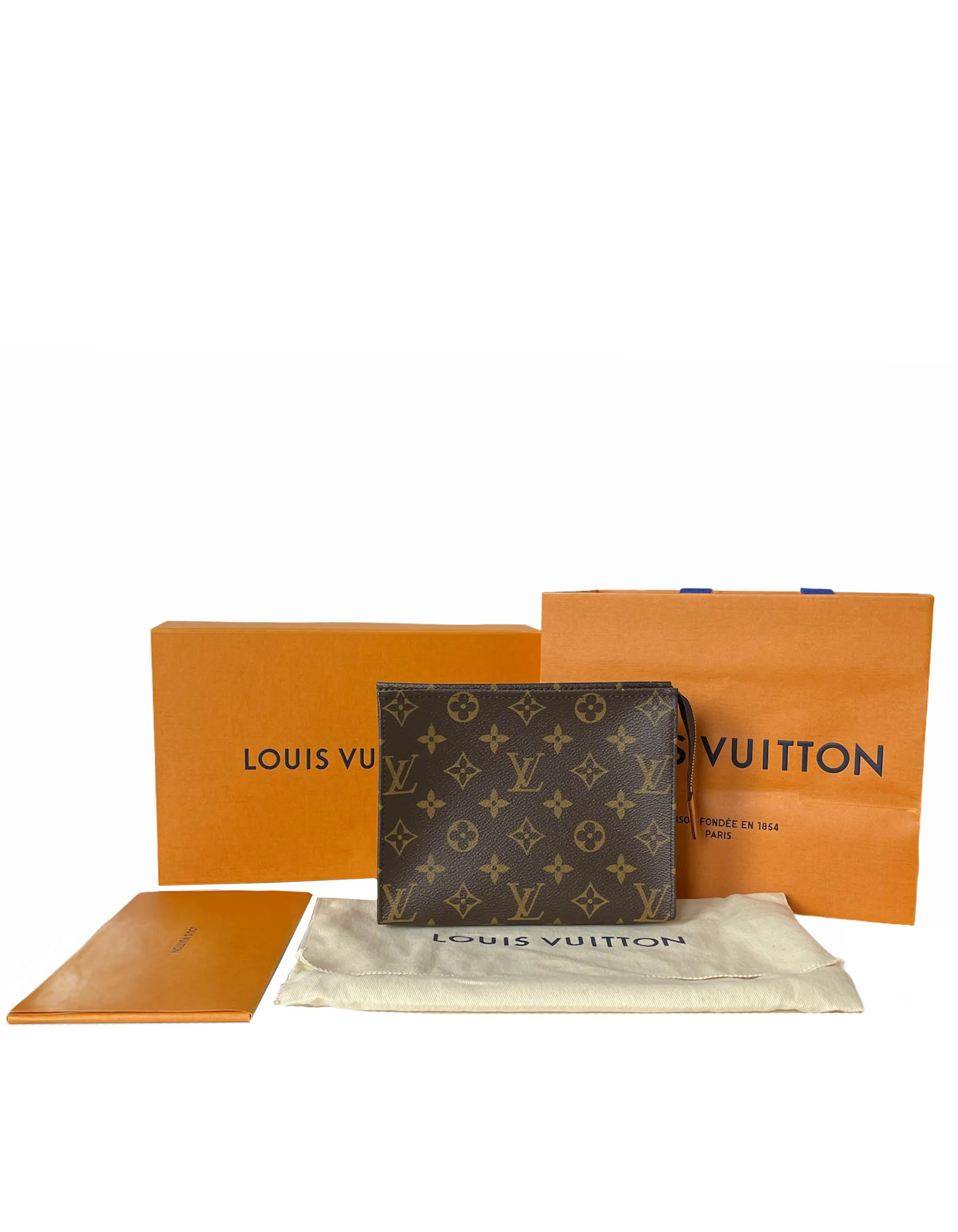 Louis Vuitton Monogram Toiletry Pouch 19 Bag w/ Receipt