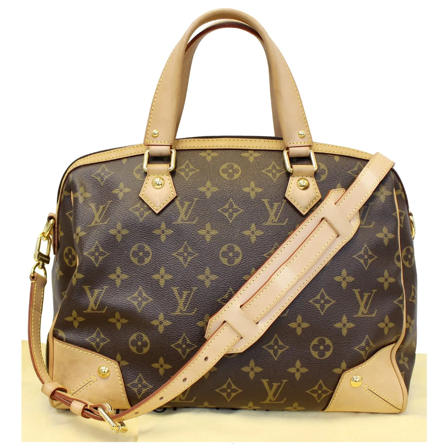 LOUIS VUITTON Retiro PM Monogram Canvas Shoulder Bag Brown