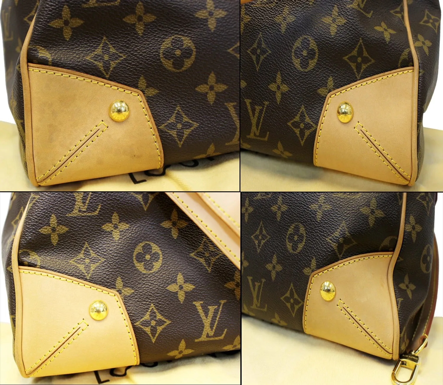 LOUIS VUITTON Retiro PM Monogram Canvas Shoulder Bag Brown