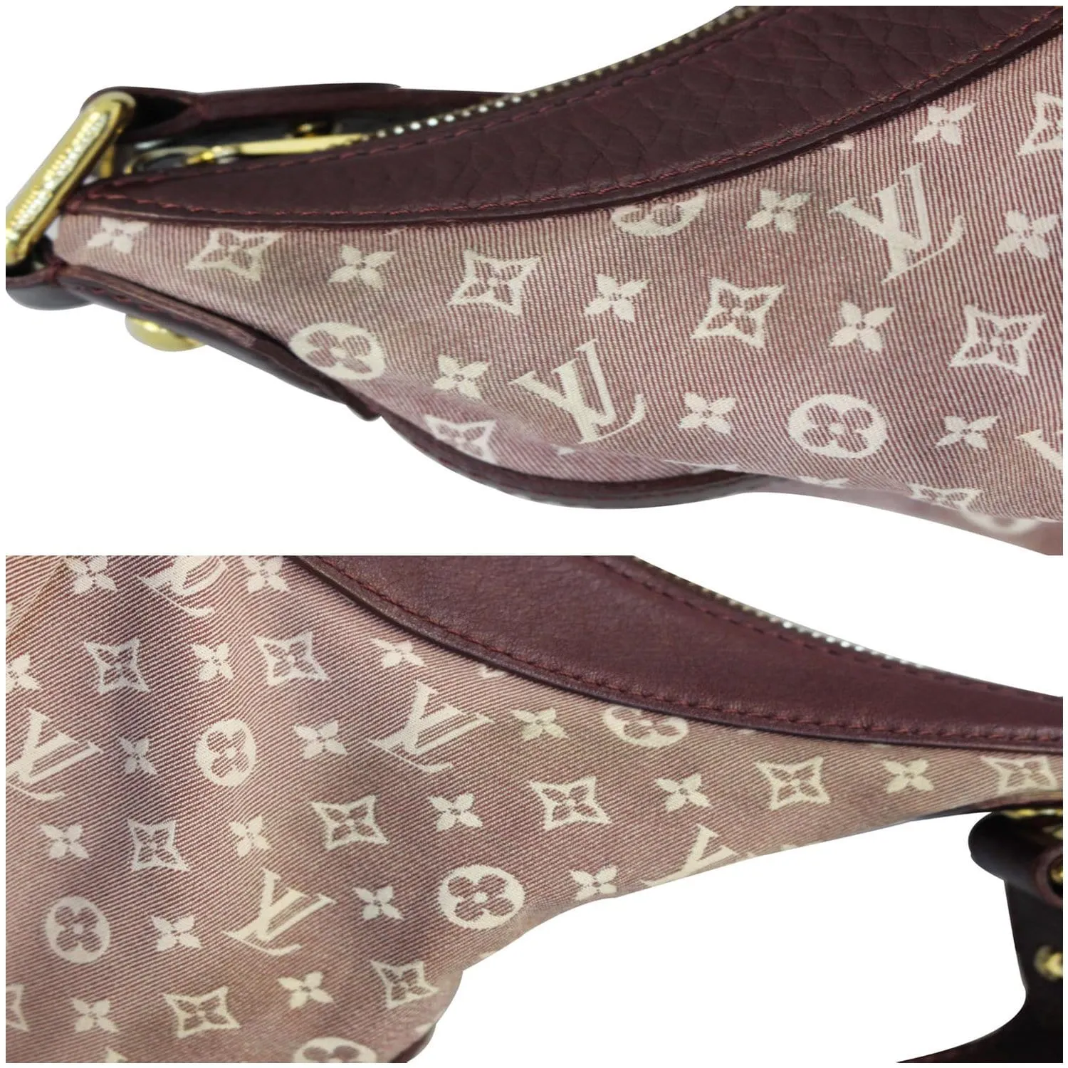 LOUIS VUITTON Rhapsody MM Monogram Mini Lin Shoulder Bag Burgundy