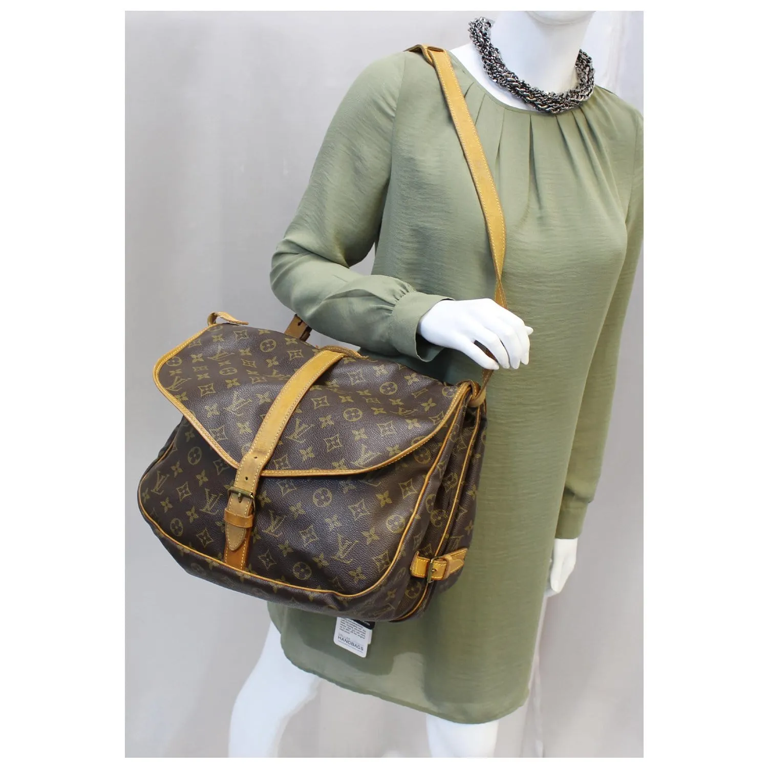 LOUIS VUITTON Saumur 35 Monogram Canvas Shoulder Bag