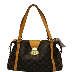 LOUIS VUITTON Stresa PM Monogram Shoulder Bag Brown