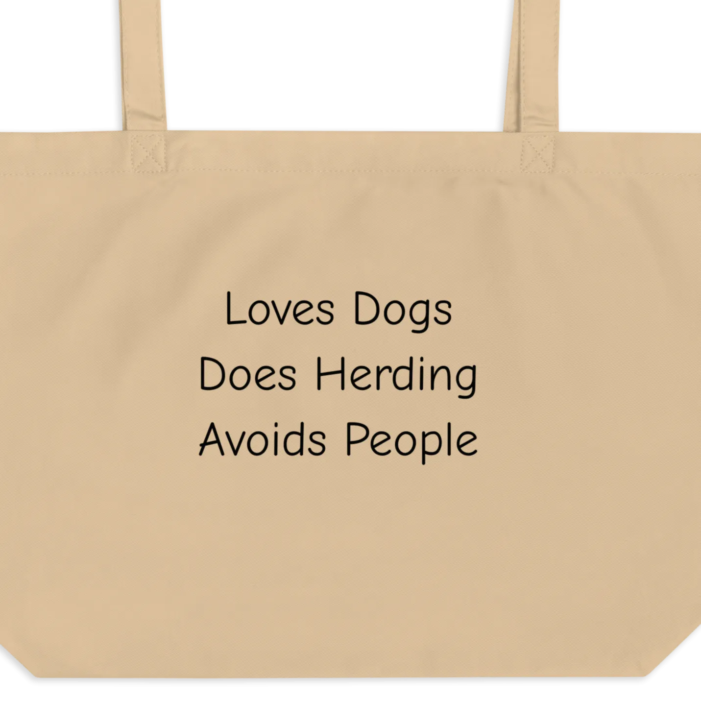Loves Dogs, Does Herding X-Large Tote/ Shopping Bags