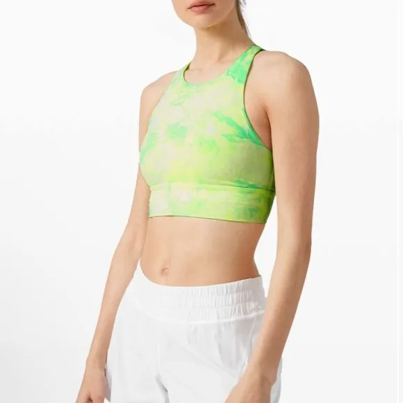 Lululemon Energy Bra High Neck Long Line Shibori Size 8 B-D