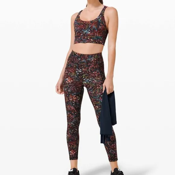 Lululemon Energy Bra Long Line *Medium SupportFoliage Overlay