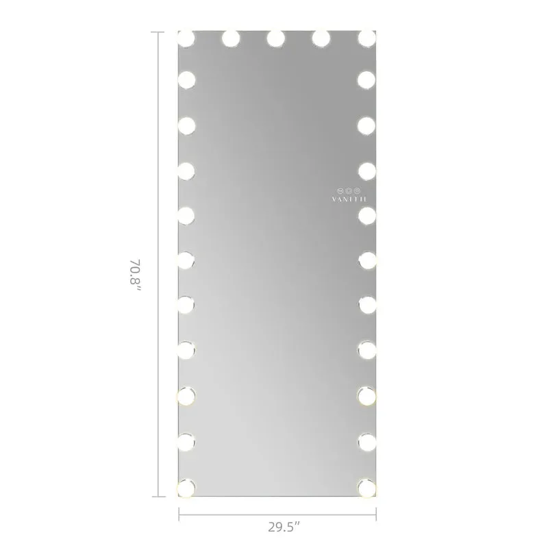 LUXE Hollywood Vanity Mirror - Full Length with 22 or 25 Dimmable LED Bulbs & RGB