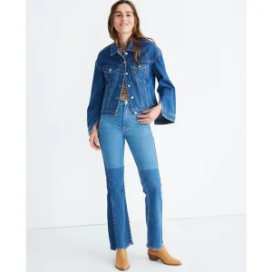 MADEWELL X ISKO Reconstructed Jean Jacket Womens Small Blue Denim Long Sleeve