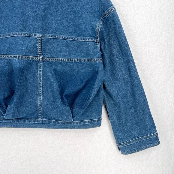 MADEWELL X ISKO Reconstructed Jean Jacket Womens Small Blue Denim Long Sleeve