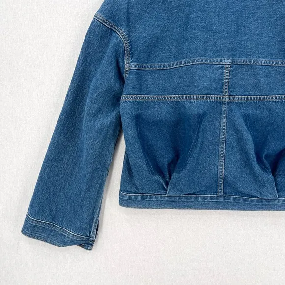 MADEWELL X ISKO Reconstructed Jean Jacket Womens Small Blue Denim Long Sleeve